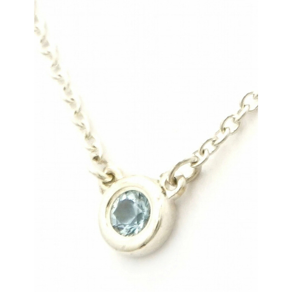 TIFFANYCo Tiffany by the Yard Necklace Silver Aquamarine